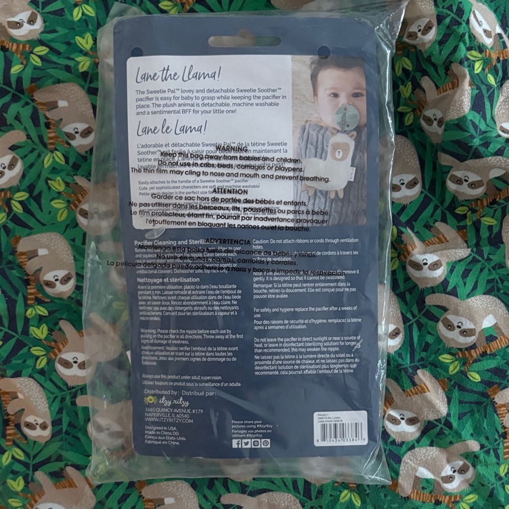 Itzy ritzy Sweetie Pal Pacifier with Plush Llama - Picture 2 of 2